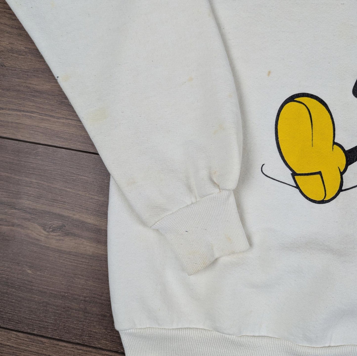 1980s Vintage Disney Mickey Mouse Graphic Sweatshirt Jumper Size L