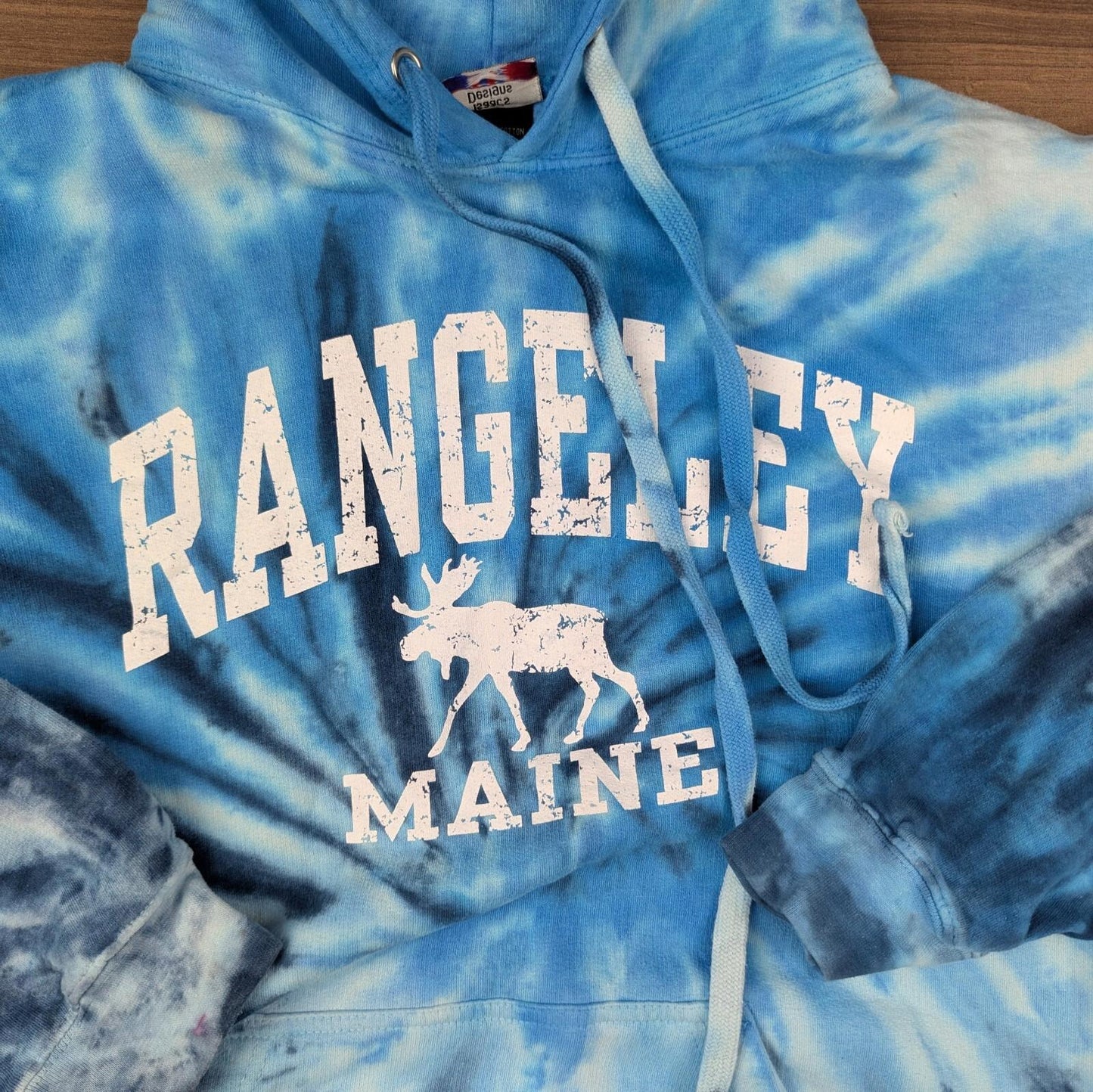 Rangely Maine Tie-Dye Hoodie Sweatshirt