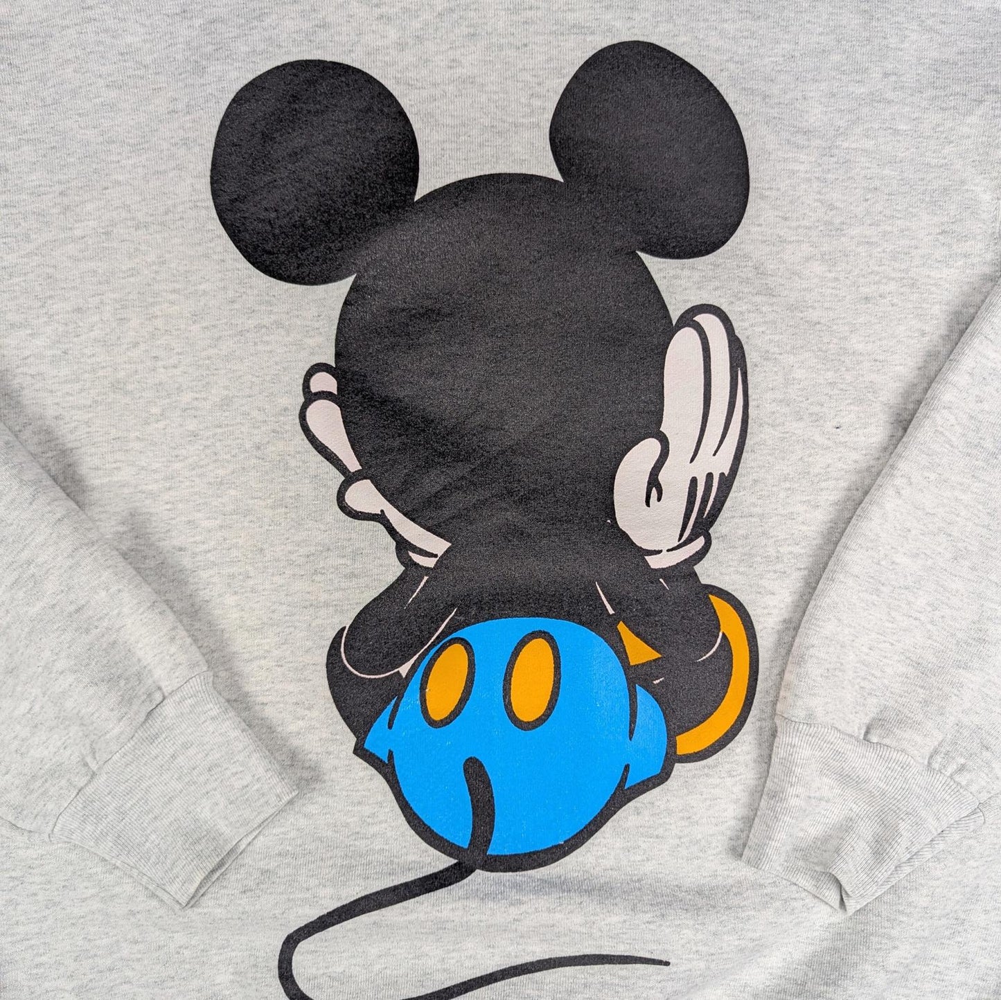 1990s Vintage Disney Mickey Mouse Graphic Grey Sweatshirt Jumper Size L