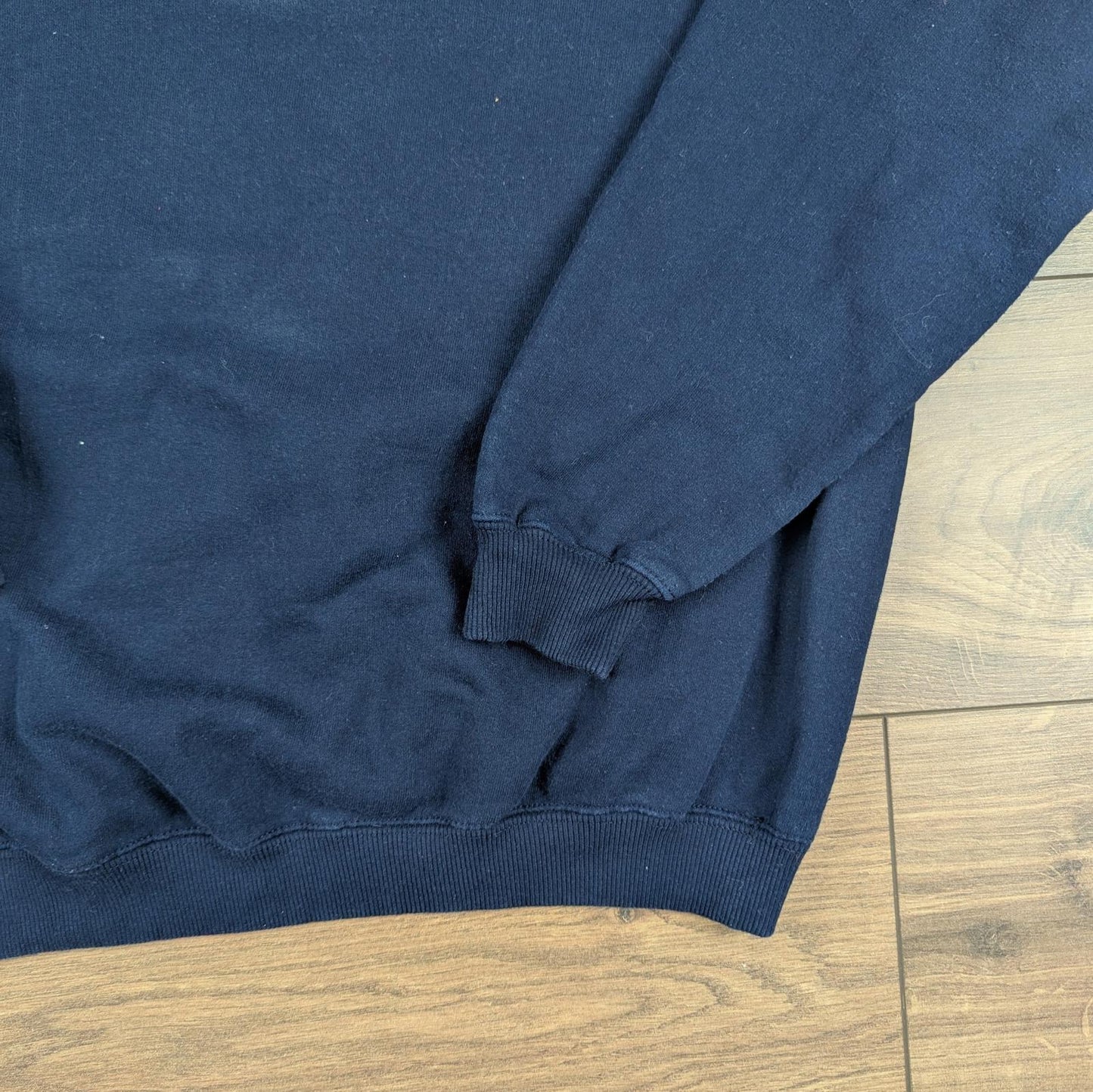 Navy 00's Vintage Graphic Winter Christmas Jumper Sweatshirt Size L