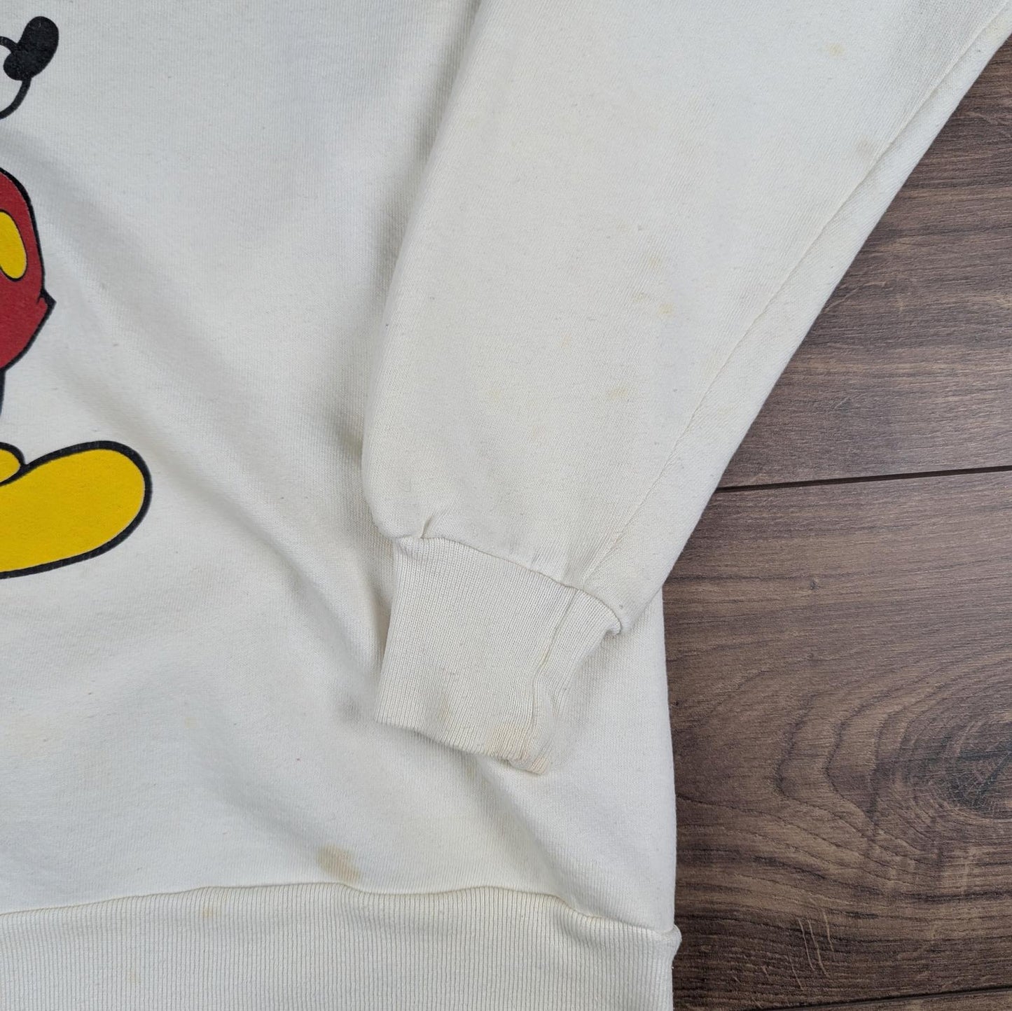 1980s Vintage Disney Mickey Mouse Graphic Sweatshirt Jumper Size L