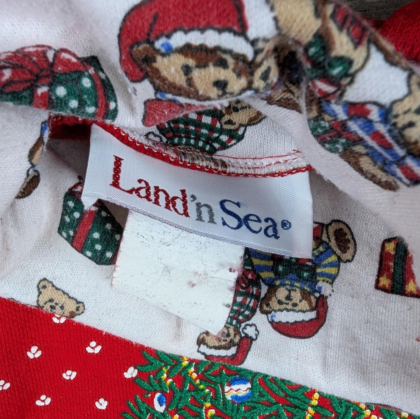 Vintage 80s 90s Festive Turtleneck Bear Christmas Jumper Size M-L